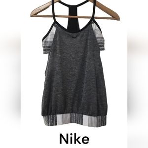 Nike gray tank top with built-in bralett. Size M